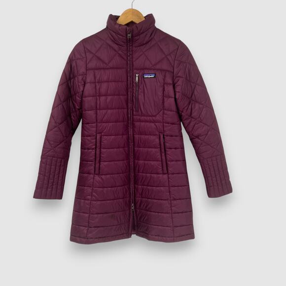 Patagonia Women’s Long Insulated Puffer Parka Jacket Purple Size Small - Picture 1 of 7